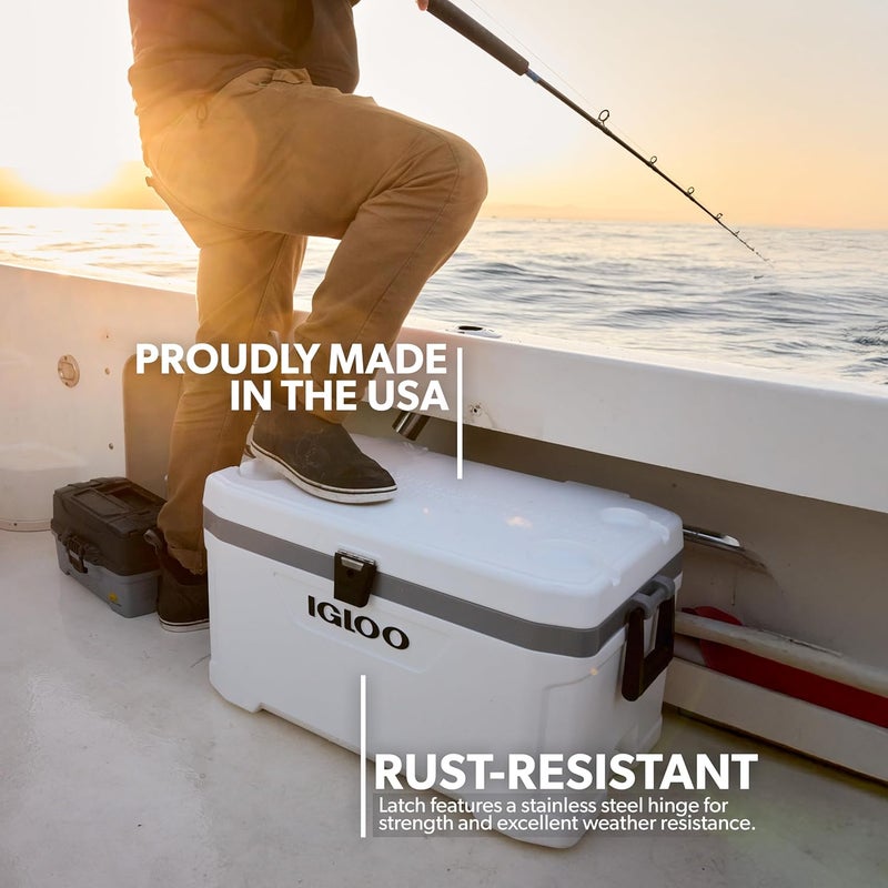 Igloo Marine Cooler | Insulated Hard Shell Ice Chest |Great for Fishing, Camping, Boating, & More - Image 5